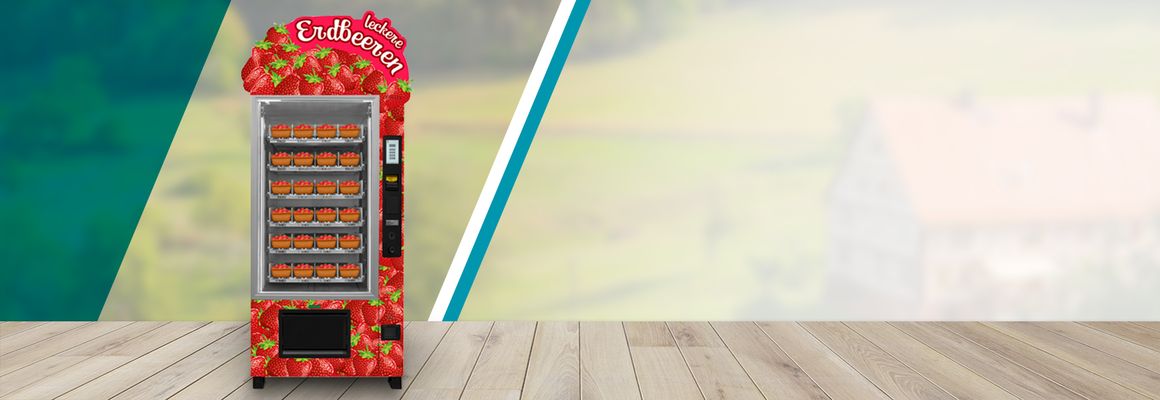 Strawberry Vending Machine with Advertising Space