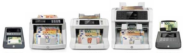 Safescan banknote verifiers, money scales and money counters side by side
