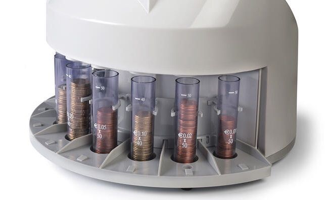 Safescan coin counters and sorters with coin tubes