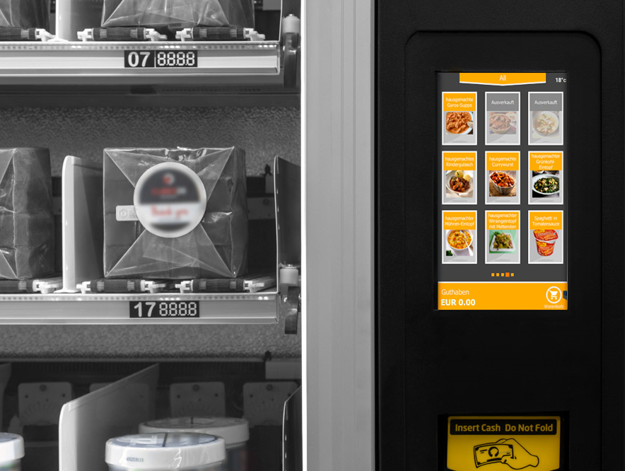 Jena vending machine sales interfaces with product images