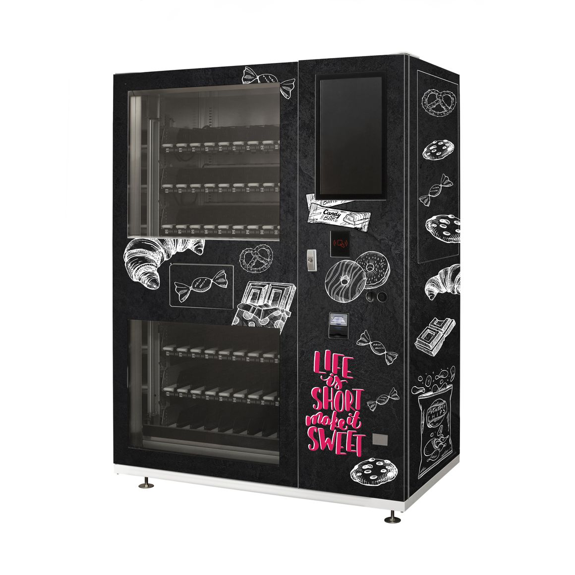 vending machine for snacks and beverages