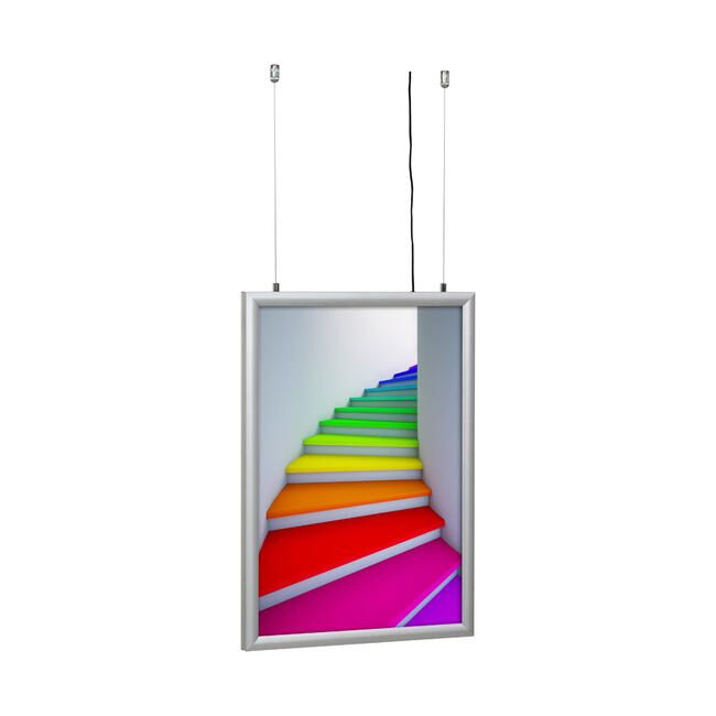 Illuminated frame as a suspended snap frame