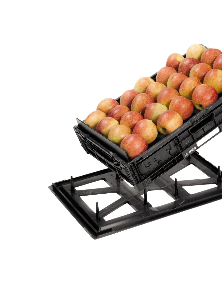 Klappbox mit Äpfeln für den Einzelhandel
