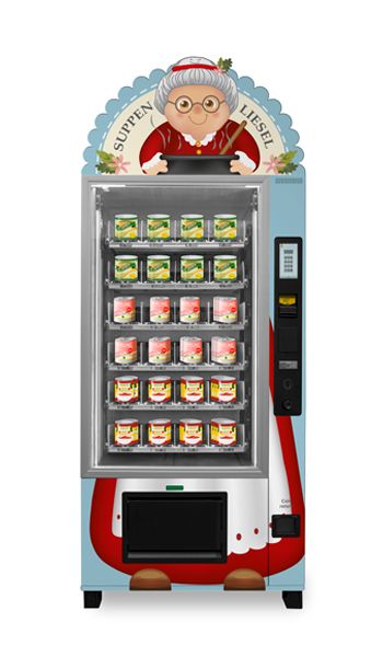 Soup Vending Machine with advertising space