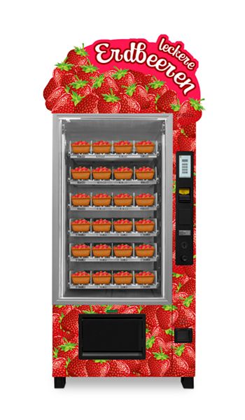 Strawberry Vending Machine with advertising space