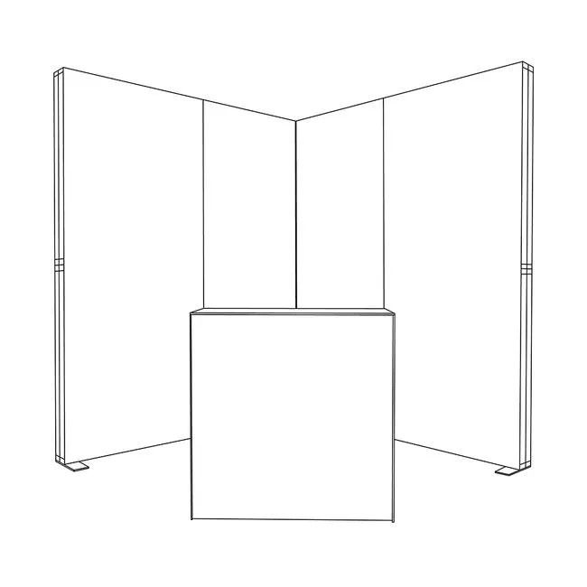 Exhibition wall slot-together structure sketch