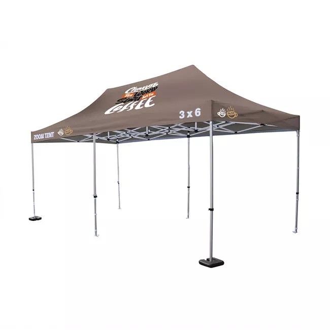 Folding tent 6x3m including printing with logo example