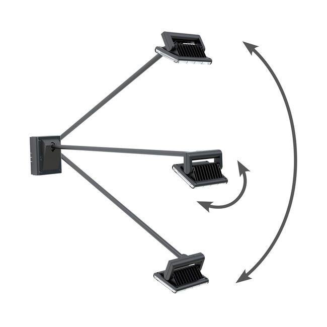 LED floodlight with adjustable extension arm