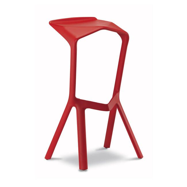 coloured Bar stool with footrest