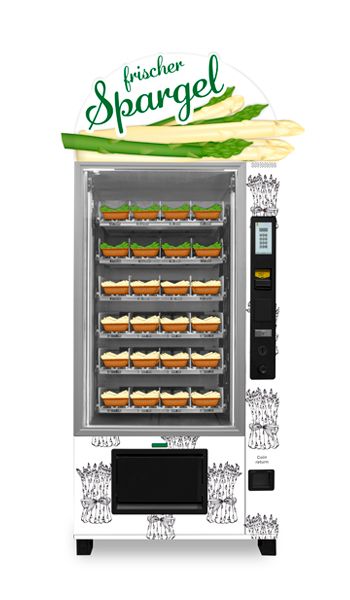 Asparagus Vending Machine with advertisign space