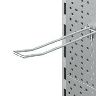 20 x 100mm Pegboard Hooks Double Euro Display for 19mm and 25mm Spaces Pegboard Display Shop Board