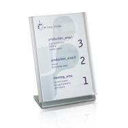 Aluminium L-Display "Ocean", table-top display for use with door sign