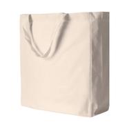 Cotton Bag "Shanghai" with side and bottom folds, short handles