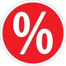 Window Sticker "%"