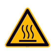 Warning against hot surface