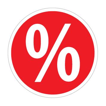 Window Sticker "%"