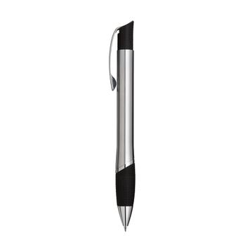 Push Button Ballpoint Pen "Opera" in Metal with Rubber Grip