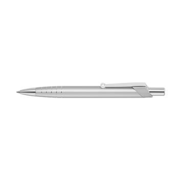 Push Button Ballpoint Pen "Moon" in Metal with Decorative Rings