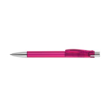 Push Button Ballpoint Pen "Candy", tip and button in gloss metal