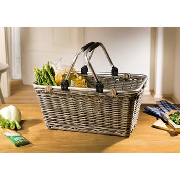 Grocery Basket "Shopping" in willow, plaited