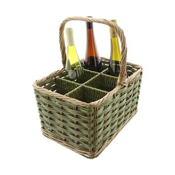 Bottle Basket "Washed Green"