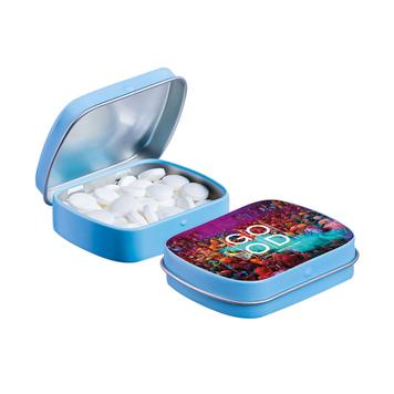 Micro Hinged Lid Tin with Peppermints
