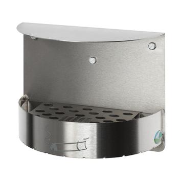 Wall-Mounted Ashtray with Cover, semicircular