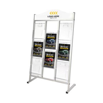 8 Section leaflet Stand "Saturn" with Header