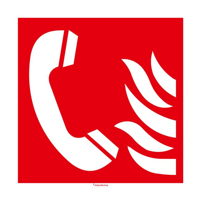 ISO Safety label Sign International Fire emergency telephone Photoluminescent 
