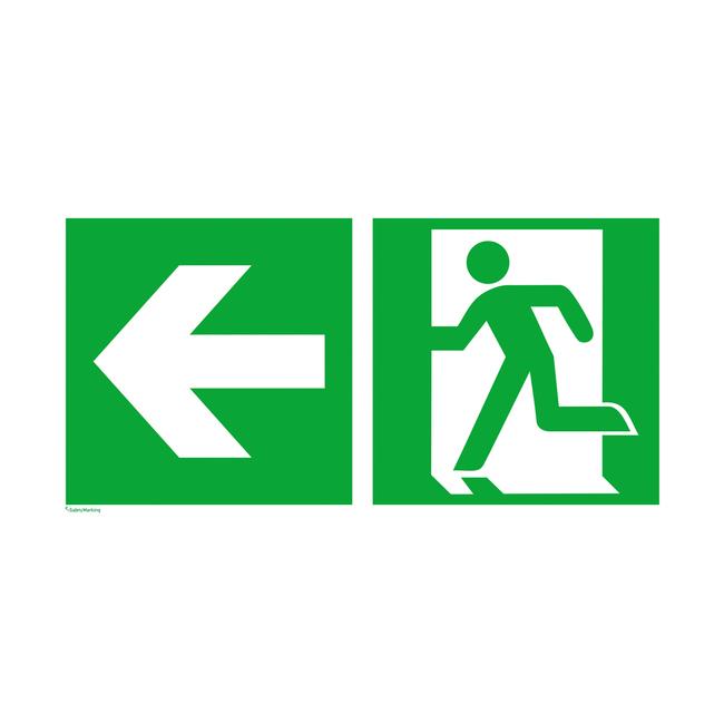 Emergency Exit Left With Directional Arrow Left Vkf Renzel