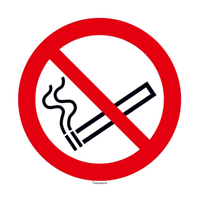 No Smoking Sign, round