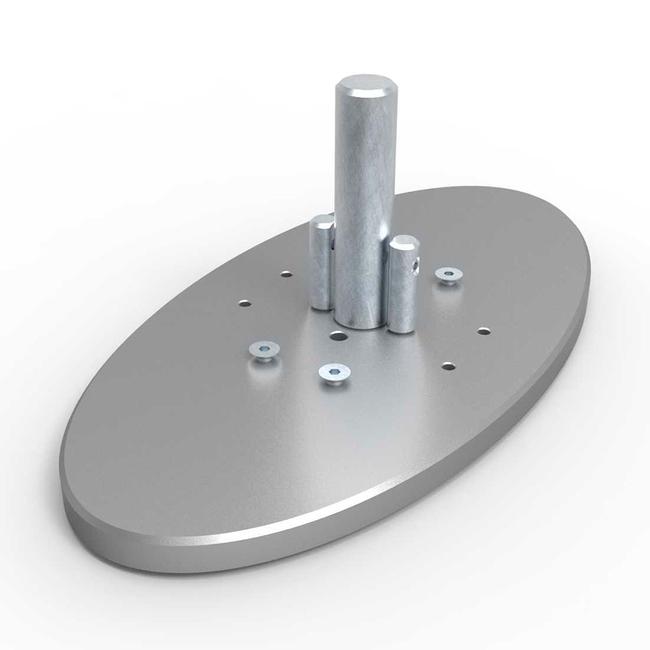 Oval Base for Aluminium Profile "Quattro"