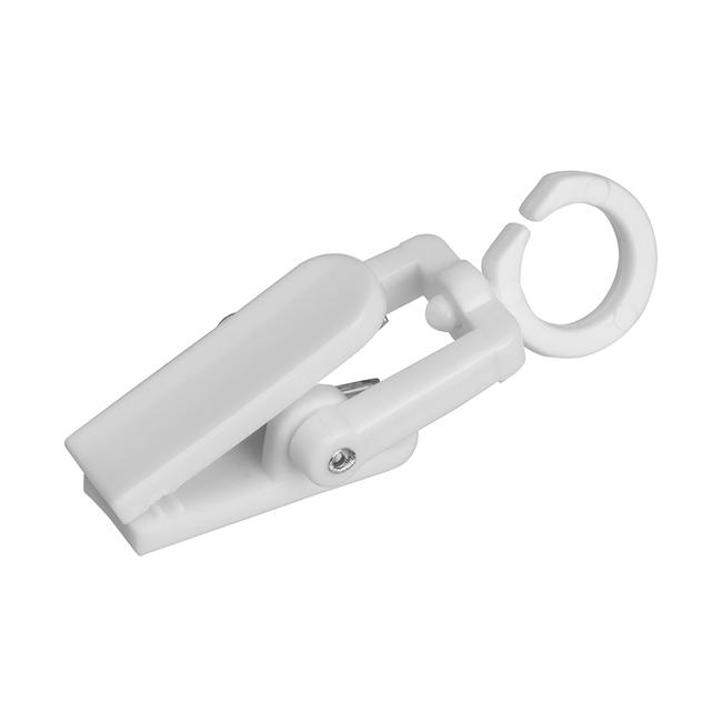 100 Pieces White Plastic Mini Swivel Hanger Clip Hook For Retail Display Shelf