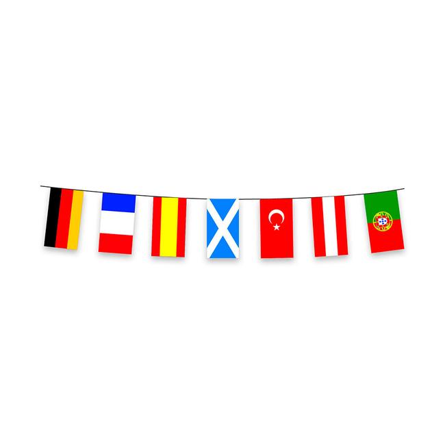 Paper Flag Bunting "24 European Championship Participants"
