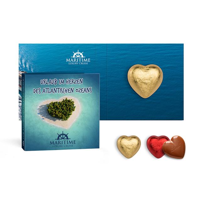 Promotion Card with Lindt Chocolate Heart, 5 g