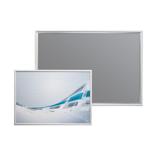 2 x A0 SILVER SNAP FRAME WALL MOUNTED CLICK FRAMES POSTER DISPLAY HOLDERS 