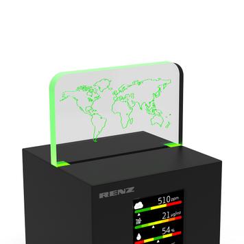 Air Quality Meter "Air2Color PRO" with CO2 Llight