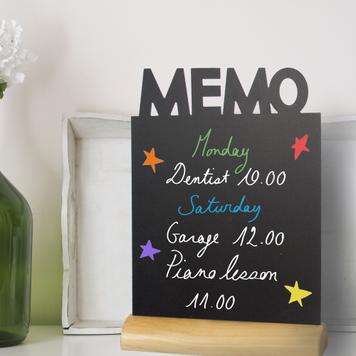 Tabletop Chalk Board with Wooden Base