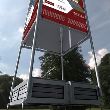 Mobile Advertising Stand for Banners