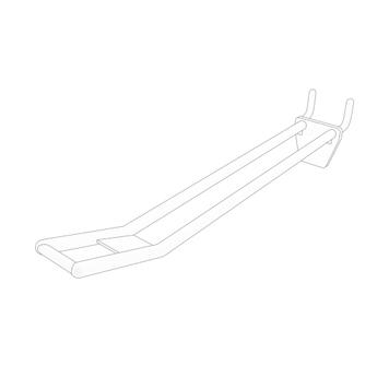 200mm White Plastic Pegboard Double Hook 150mm 