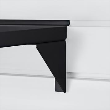 FlexiSlot® Slatwall Tray made of Steel Black
