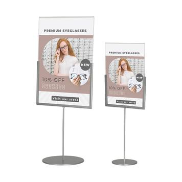 Metal Poster Stand with Acrylic Pocket