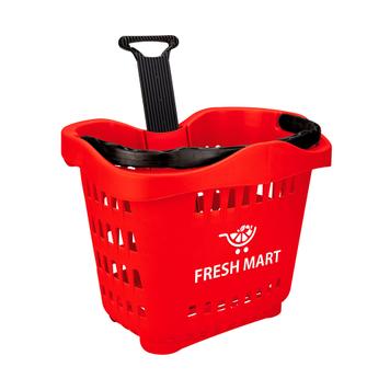 Roller Basket "TL-1", 55 liter Shopping Basket, for pulling and carrying