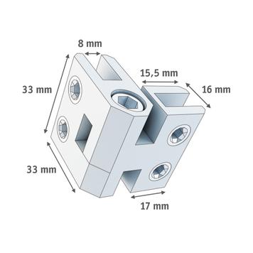 Angled Connector 3 - 10 mm