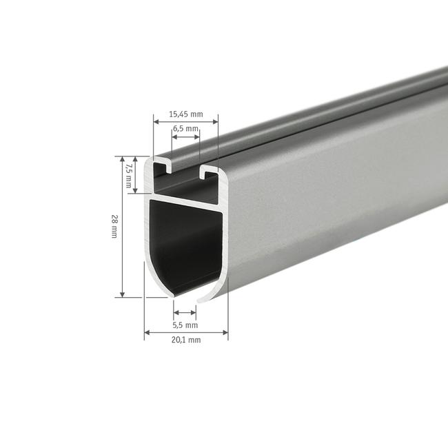Aluminium-Kederschiene flach „Rail” online bestellen