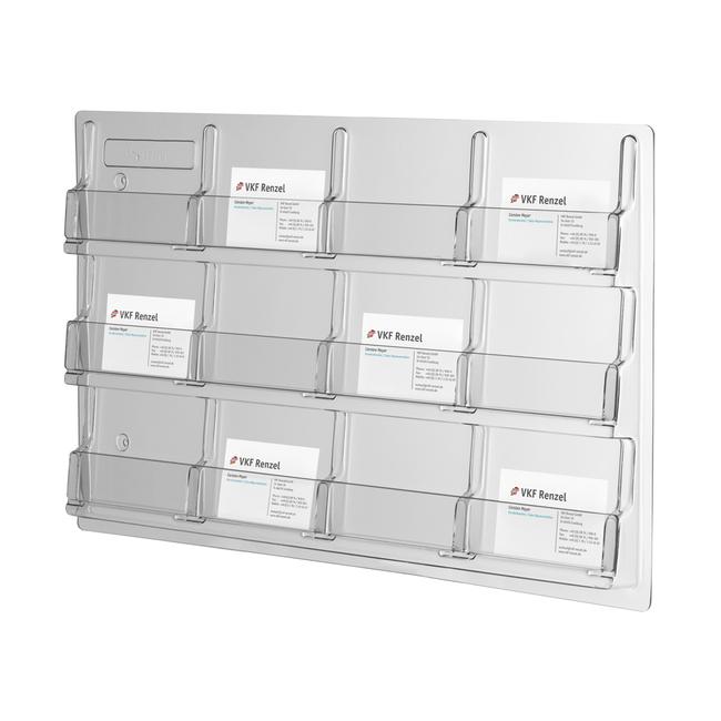 Wall Mounted Business Card Holder With 12 Dispensers Vkf Renzel