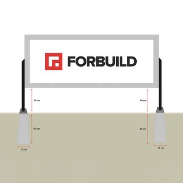 bannergear™ Stand "Concrete Base LED", 1-sided