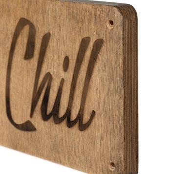 Wooden Sign Madera "Grill & Chill"