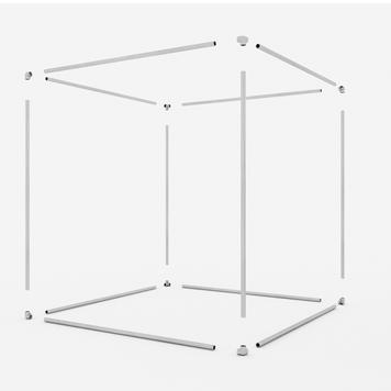 Banner Frame Slot System Alu Budget 42 "Cube"