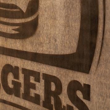 Wooden Sign Madera "Burgers"